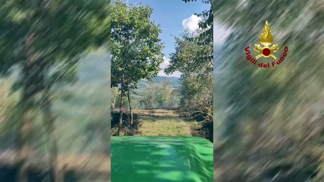 Monte San Pietro, incendio boschivo in zona Calderino (19.07.25)