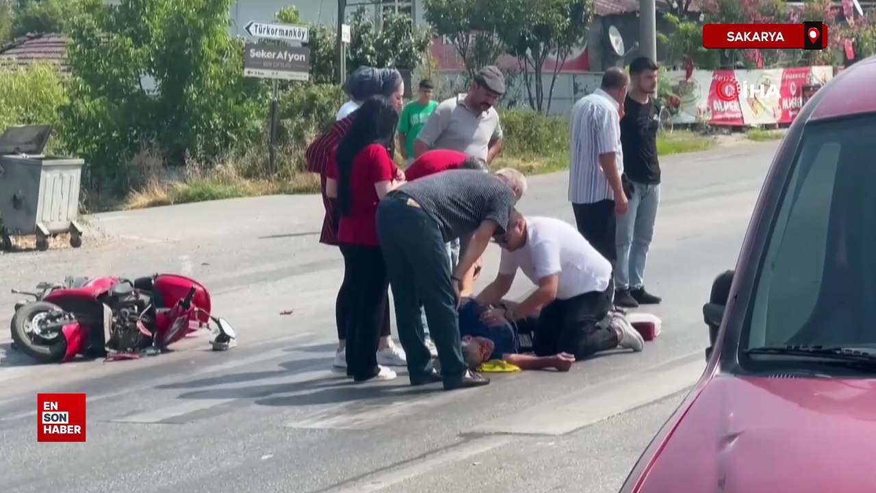 Sakarya'da D-100’de hafif ticari araç ile elektrikli bisiklet çarpıştı