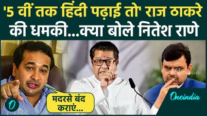 Raj Thackeray ने Hindi को लेकर फिर खोला मोर्चा,  Nitesh Rane ने दिया कैसा जवाब | MNS | वनइंडिया