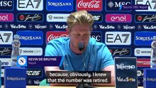 De Bruyne honoured to be given Maradona's No.10 shirt at Napoli