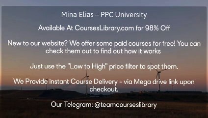 Mina Elias - PPC University (courseslibrary.com)