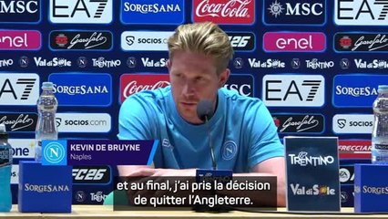 Naples - De Bruyne : "Je resterai un joueur de City à vie"