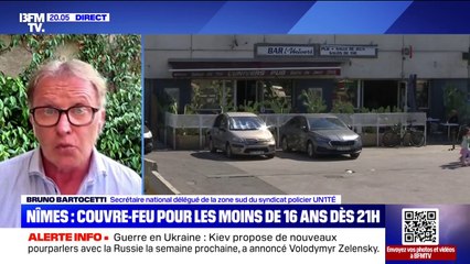 Nîmes: "Le couvre-feu va être une mesurette", déplore Bruno Bartocetti (syndicat UN1TÉ) qui demande davantage de renforts policiers
