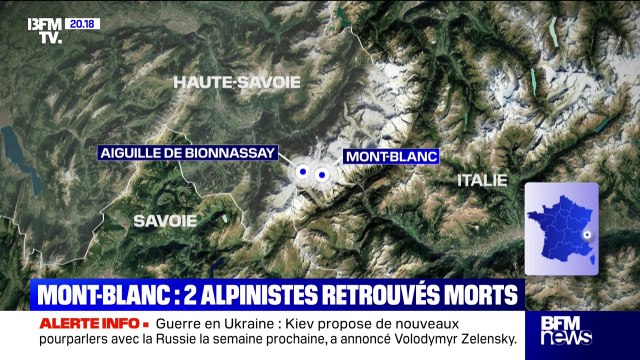 Mont-Blanc: deux alpinistes retrouvés mort après avoir certainement dévissé , une enquête judiciaire ouverte
