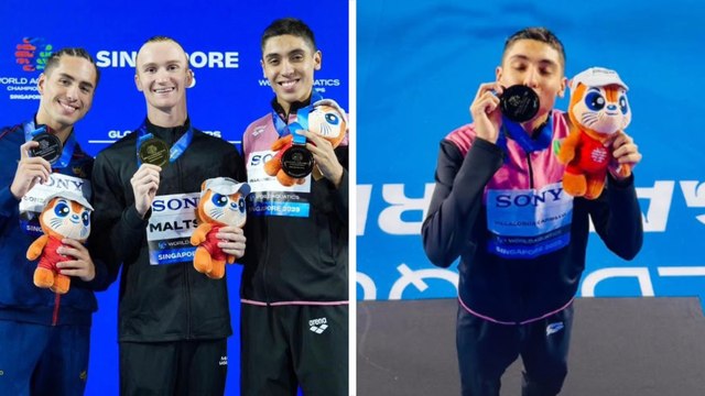 Mundial de Deportes Acuáticos 2025: Diego Villalobos se lleva el bronce en natación artística y da la primera presea a México