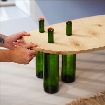 Creative Furniture Ideas Using Recycled Glass Bottles