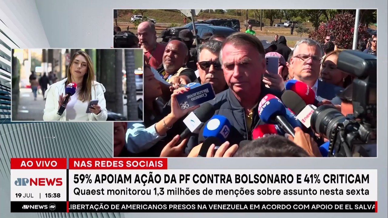 59% apoiam ação da PF contra Bolsonaro e 41% criticam, segundo Genial/Quaest
