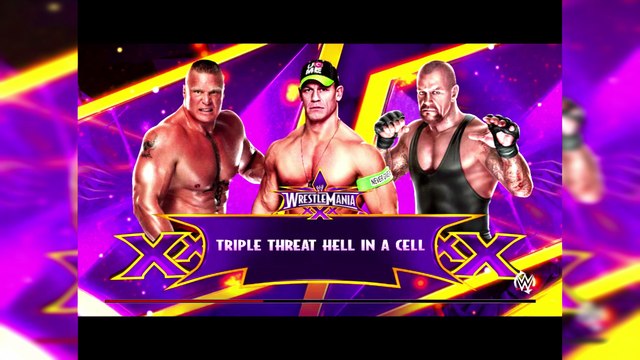 Full Match 4K WWE 2K25 Triple Threat Brock Lesnar, The Undertaker, and John Cena | WWE Games