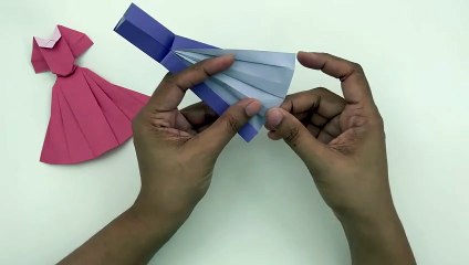 How to Make MINI PAPER DRESS for Kids - Origami - 1
