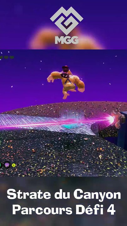 Zone des Lasers Tournoyants Donkey Kong Bananza : Parcours Défi 4 de la Strate du Canyon