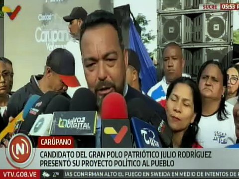 Sucre | Candidato del GPP Julio Rodríguez presentó propuesta de gestión Ciudad Carúpano Vanguardia
