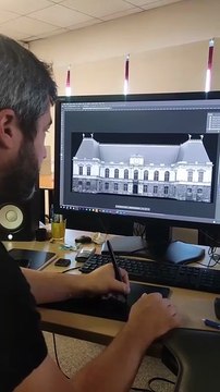 Dans les coulisses de la préparation des projections sur le Parlement de Bretagne à Rennes