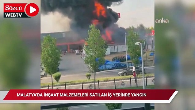 Malatya’da inşaat malzemeleri satılan iş yerinde yangın
