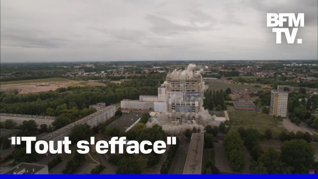 Les images impressionnantes d'une tour de 28 étages démolie en quelques secondes à Loos dans le Nord