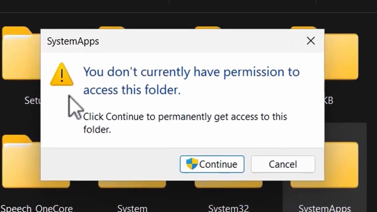 Fix "You Don't Currently Have Permission to Access This Folder" Error in Windows 11/10/8/7 ✅