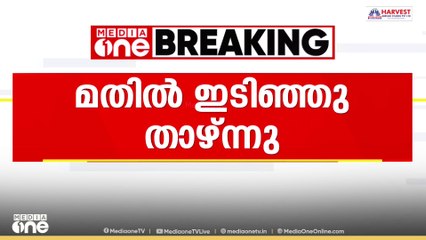 പാലക്കാട് ഷൊർണൂരിൽ വീടിന്റെ മതിൽ ഇടിഞ്ഞുതാഴ്ന്നു; വീടിനും വിള്ളൽ വീണ് അപകട ഭീഷണി