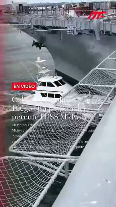 🇺🇸⚓️ FLASH – Collision insolite à San Diego : un plaisancier percute l’USS Midway Un bateau de plaisance est entré en collision avec l’USS Midway, célèbre navire de guerre américain à quai dans le port de San Diego 😳🚢
