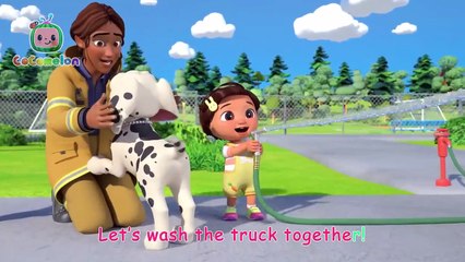 Fire Truck Wash, Car Wash Song  + MORE CoComelon Nursery Rhymes _ Kids Songs_2