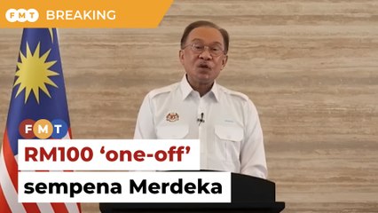 Anwar umum RM100 'one-off' kepada rakyat dewasa sempena Hari Kebangsaan