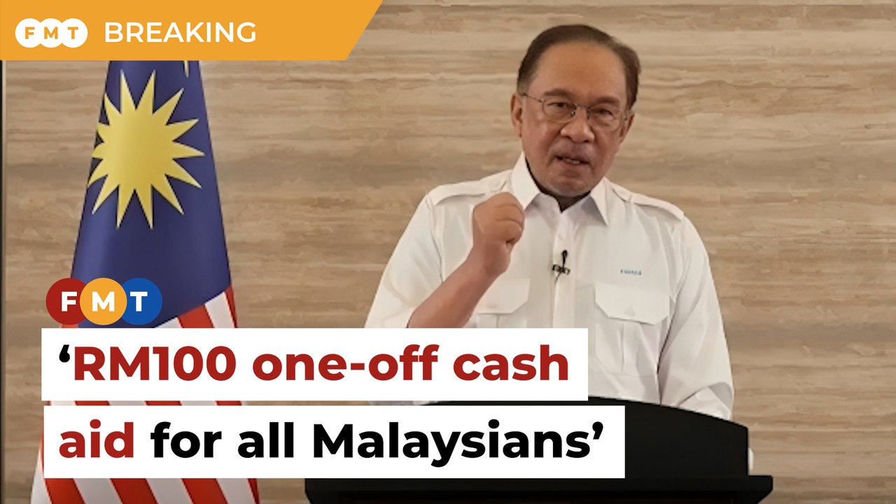 Anwar announces RM100 one-off aid for all Malaysians