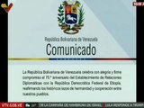 Venezuela celebra el 75 aniversario del Establecimiento de Relaciones Diplomáticas con Etiopía