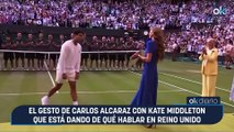 El gesto de Carlos Alcaraz con Kate Middleton que está dando de qué hablar en Reino Unido
