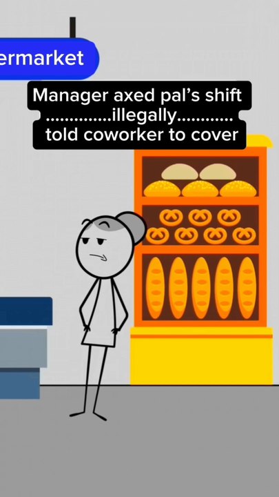 Manager axed pal’s shift illegally told coworker to cover #animation #shorts  #work  #manager #usa🇺🇸#FunnyAnimation #Carto (1)
