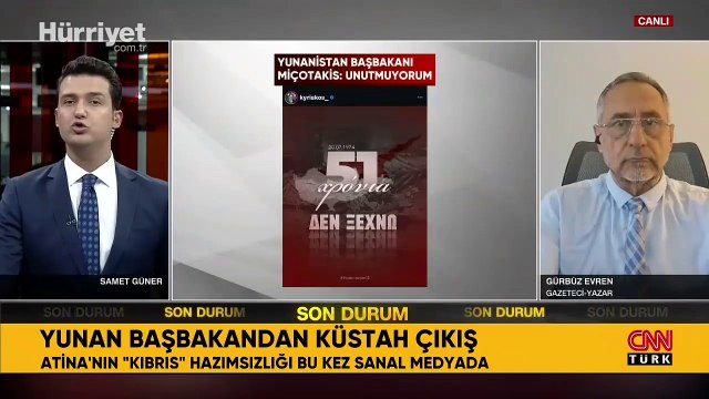 Yunanistan lideri Miçotakis'ten skandal Kıbrıs Barış Harekatı paylaşımı: 'Unutmuyorum'