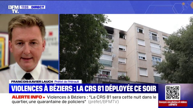 Béziers: le préfet de l'Hérault annonce le déploiement de 40 policiers de la CRS 81 ce dimanche soir
