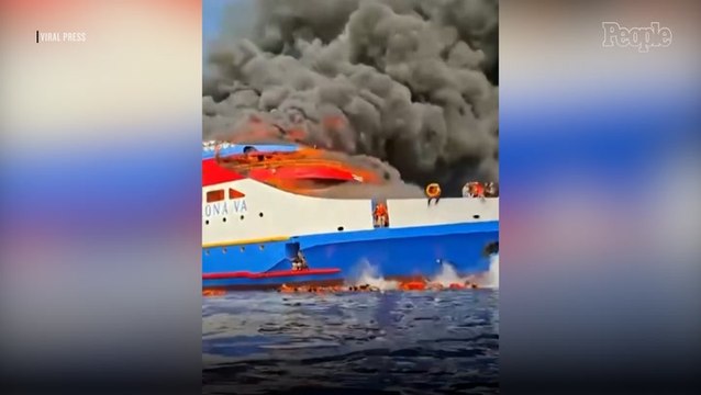 Ferry Bursts into Flames with 280 Passengers Onboard, Forcing Many to Jump into the Sea to Escape Inferno