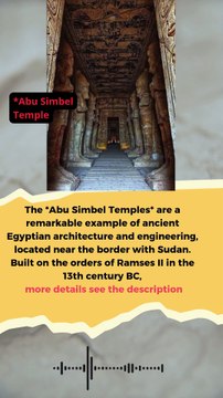Abu Simbel Temple is a masterpiece of ancient Egyptian architecture and engineering