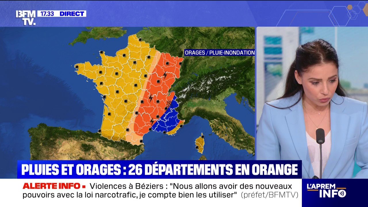 Pluies et orages: 26 départements placés en vigilance orange ce dimanche