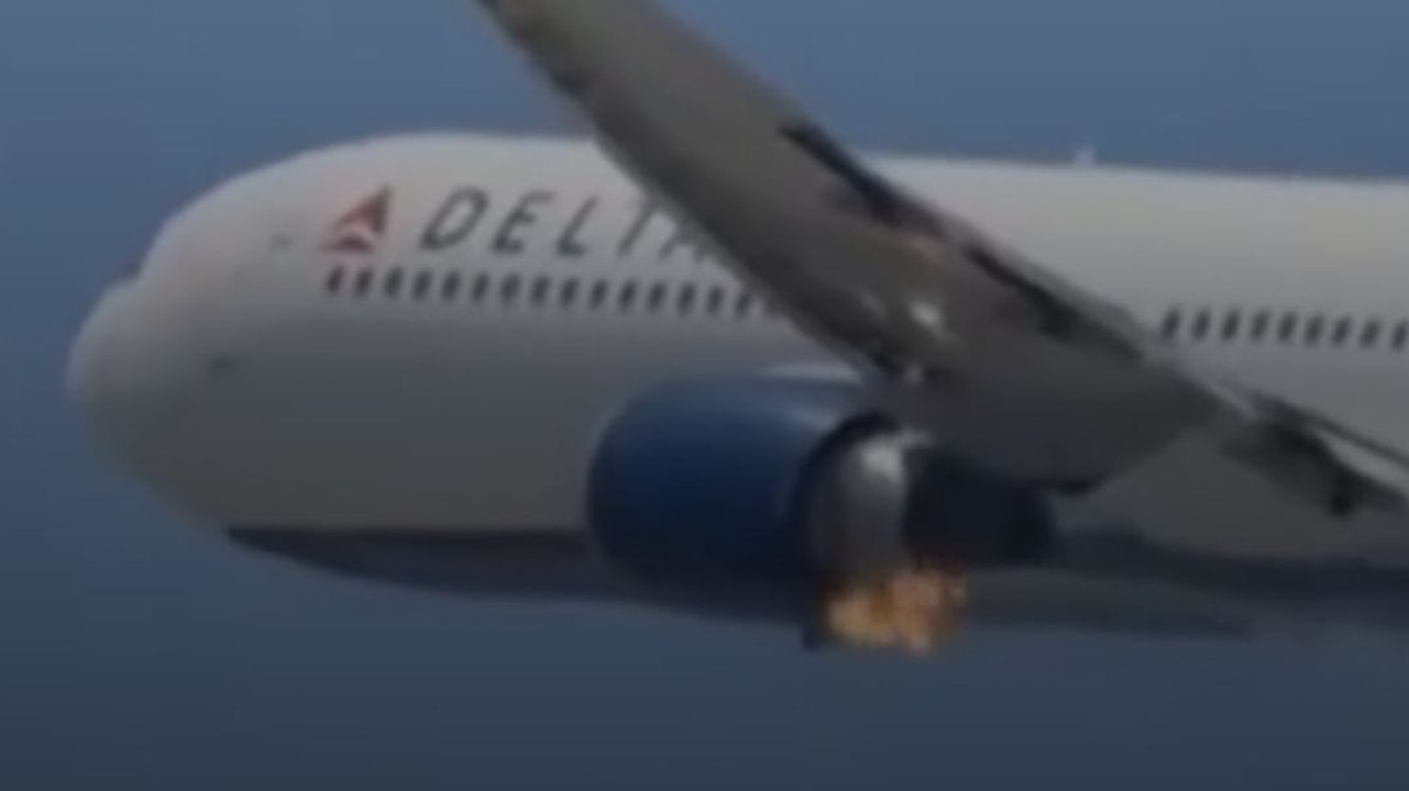 Delta flight Makes Emergency Landing In LA After Engine Catches Fire
