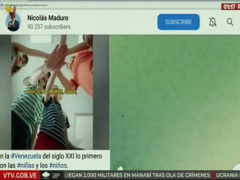 Pdte. Nicolás Maduro: En la Venezuela del siglo XXI lo primero son los niños y las niñas