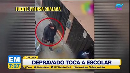 ¡Indignante! Depravado ataca a una escolar en plena vía pública (Video)
