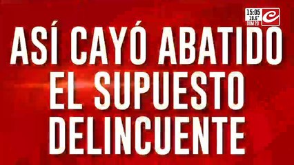 Así cayó abatido el supuesto delincuente: el pibe aún permanecia con vida