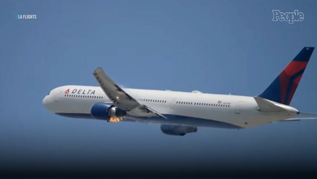 Delta Flight's Engine Bursts into Flames Shortly After Takeoff from Los Angeles Airport: Watch