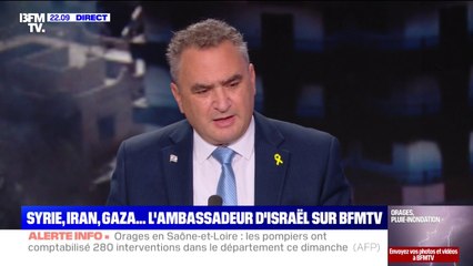 Syrie: "Il y a une certaine indifférence de la communauté internationale qui est incompréhensible", déclare l'ambassadeur d'Israël en France