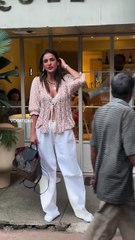 bandra girl doing bandra things. aisha sharma steps out of a cafe.hd