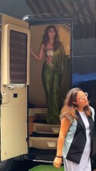 lunch break is over. shilpa shetty heads into the studios for a shoot.hd