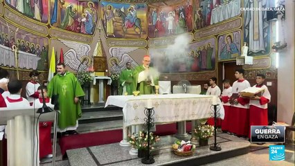 Comunidad cristiana de Gaza celebró una misa en medio de las bombas israelíes