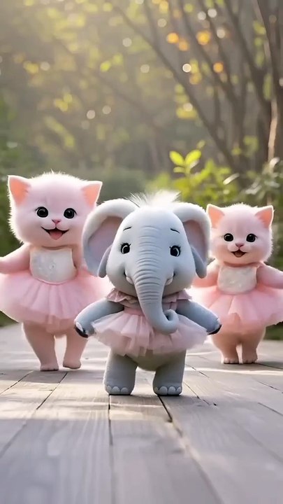 Dancing_Trio_and_Tutus_and_tails_in_2025___Art_drawings_for_kids,_Cute_animal_clipart,_Funny_elephant(360P)