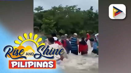 DSWD, sinuong ang rumaragasang ilog para maghatid ng tulong sa Sebaste, Antique