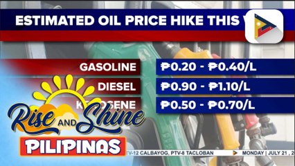 Oil price hike, nakaamba ngayong linggo