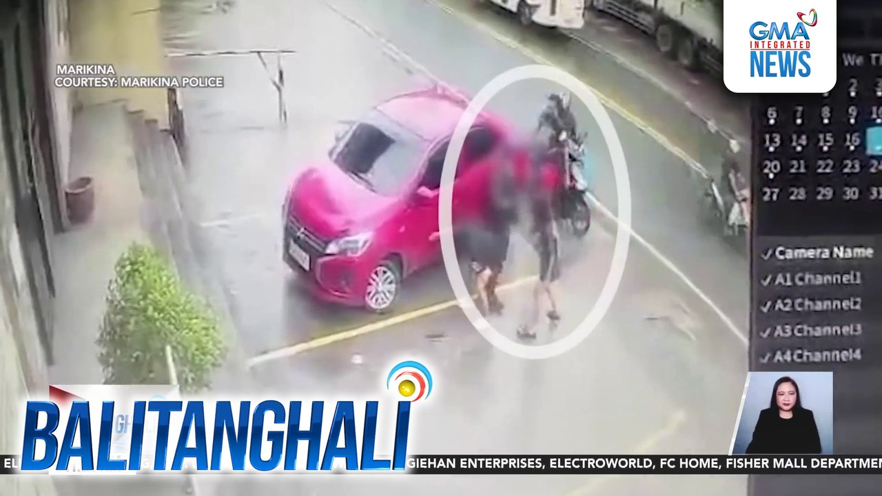 TNVS driver at motorcycle rider. nagsuntukan dahil umano sa gitgitan sa kalsada | Balitanghali