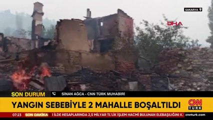 Sakarya'da orman yangınında 3 ev kül oldu