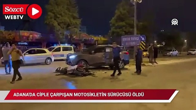 Adana'da ciple çarpışan motosikletin sürücüsü öldü