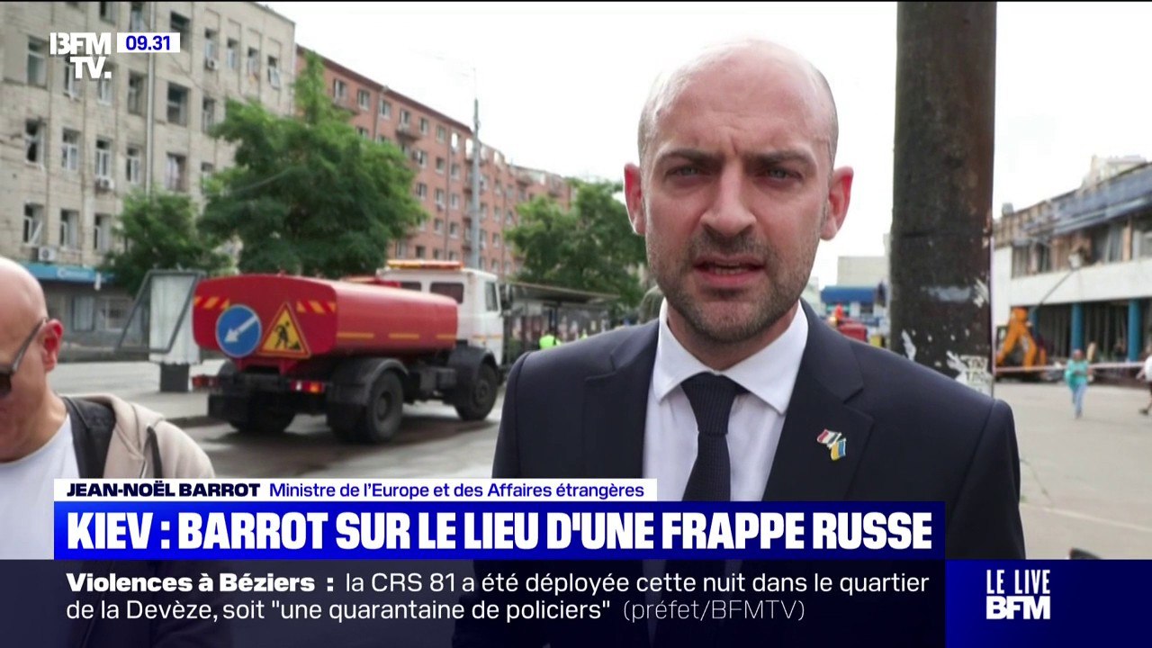 Guerre en Ukraine: Jean-Noël Barrot en visite à Kiev au lendemain de nouvelles frappes russes