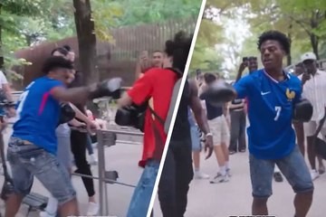 IShowSpeed destroza a un fan en un combate de boxeo improvisado en Francia