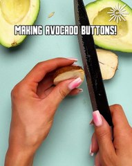 Making avocado buttons! 😍
